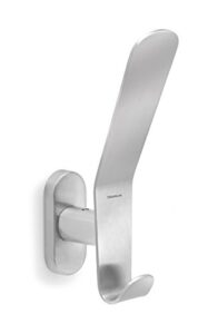 blomus justo stainless steel wall mount hook coat hat closet entry office home decor, other, multicolor