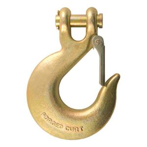 curt 81920 5/8-inch forged steel clevis slip hook with safety latch, 65,000 lbs, 1-1/4-in opening, 5/8″ pin