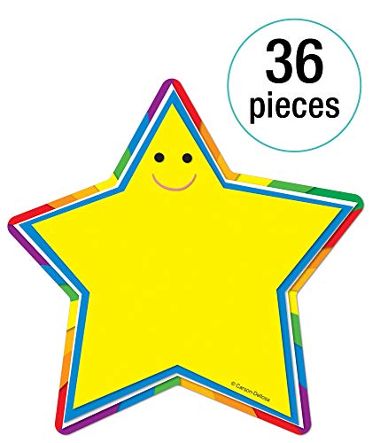 Carson Dellosa Star Cutouts, 36 Star Cutouts for Bulletin Board and Classroom Décor, Elementary Classroom Decor, Clasroom Cutouts, Star Cut-Outs, Cutouts for Classroom Bulletin Board Decorations