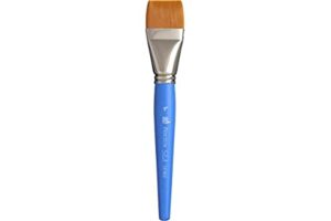 princeton select artiste, series 3750, paint brush for acrylic, watercolor and oil, flat wash, 1 inch