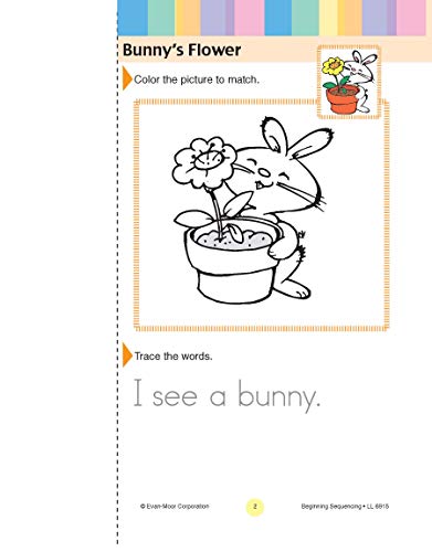 Learning Line: Beginning Sequencing, Prek - Kindergarten Workbook