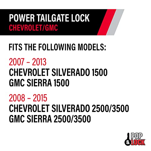 Pop & Lock – Power Tailgate Lock for Chevrolet Silverado 1500 and GMC Sierra 1500 - Fits Model 2007 to 2013 (PL8120Q)