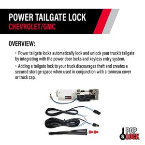 Pop & Lock – Power Tailgate Lock for Chevrolet Silverado 1500 and GMC Sierra 1500 - Fits Model 2007 to 2013 (PL8120Q)