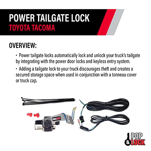 Pop & Lock – Power Tailgate Lock for Toyota Tacoma, Fits Models 2005 to 2015 (PL8521)