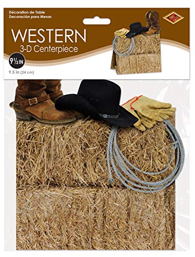 3-D Western Centerpiece Party Accessory (1 count) (1/Pkg)