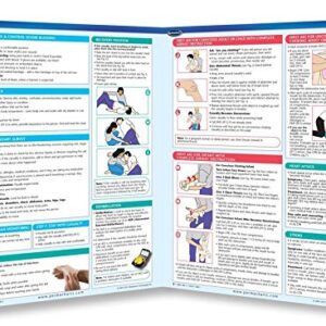 First Aid Chart - 4-page, laminated 8.5" x 11" Medical Quick Reference Guide