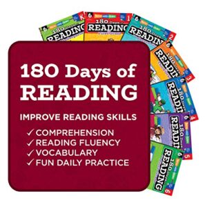 180 Days of Practice for Sixth Grade (Set of 3) 6th Grade Workbooks for Kids Ages 10-12, Includes 180 Days of Reading, 180 Days of Writing, 180 Days of Math