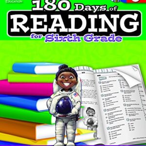 180 Days of Practice for Sixth Grade (Set of 3) 6th Grade Workbooks for Kids Ages 10-12, Includes 180 Days of Reading, 180 Days of Writing, 180 Days of Math