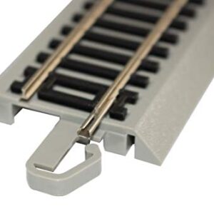 Bachmann Trains E-Z TRACK REVERSING 9" STRAIGHT (4/card) - NICKEL SILVER Rail With Grey Roadbed - HO Scale