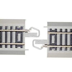 Bachmann Trains E-Z TRACK REVERSING 9" STRAIGHT (4/card) - NICKEL SILVER Rail With Grey Roadbed - HO Scale