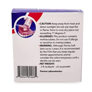 Perma Soft Denture Reliner Kit - Relines 2 Denture Plates