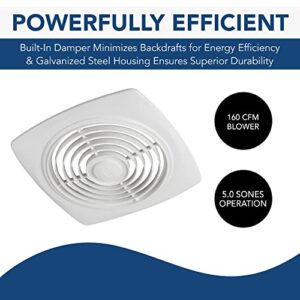 Broan-NuTone 503 Bath Fan, 8-Inch 160 CFM 5.0 Sones, White