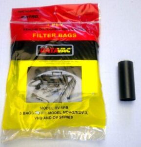 metrovac dv-5pba disposable bags with adaptor tube, 1 pack
