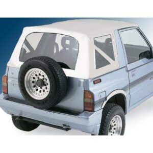 smittybilt replacement soft top with clear windows and no upper doors (white) – 98752