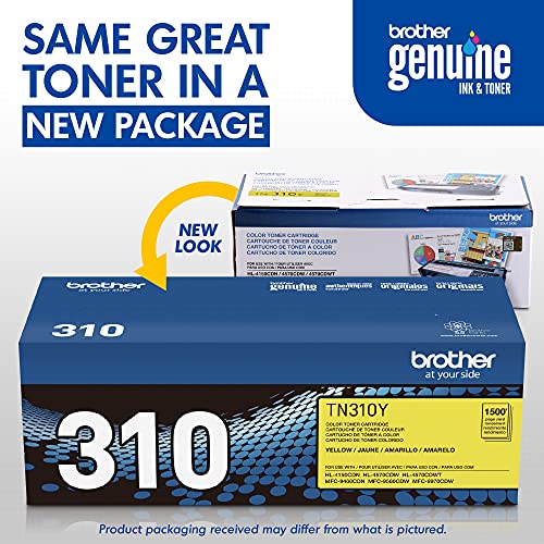 Brother Genuine TN310Y Color Laser Yellow Toner Cartridge