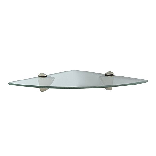 Knape & Vogt Vogt Kt-0134-1212Sn Decorative Corner Glass Shelf Kit L X 12 in W, 12 x 12"