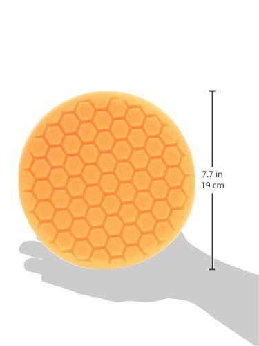 Chemical Guys BUFX_102_HEX Self-Centered Hex-Logic Medium-Heavy Cut Scratch and Swirl Remover, Orange (7.5 Inch Fits 6 Inch Backing Plate)