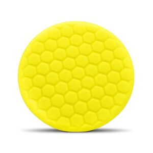 chemical guys bufx_101_hex hex-logic self-centered heavy cutting pad, yellow (7.5 inch fits 7 inch backing plate)