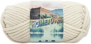 lion brand yarn (1 skein) hometown bulky, houston cream yarn, 1-pack