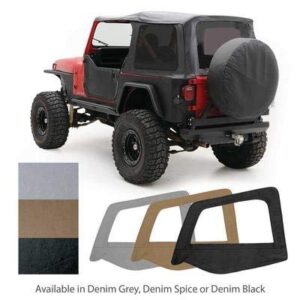 Smittybilt 9870215 Denim Black OEM Replacement Soft Top with Door Skins and Tinted Windows