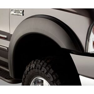 bushwacker extend-a-fender extended front & rear fender flares | 4-piece set, black, smooth finish | 20928-02 | fits 1999-2007 ford f-250/f-350 super duty styleside
