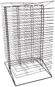 sax all-steel double sided wire drying rack, 50 shelves, 17 x 20 x 30 inches, steel, black – 216782