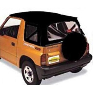 Smittybilt Replacement Soft Top with Clear Windows and No Upper Doors (Black Denim) - 98715