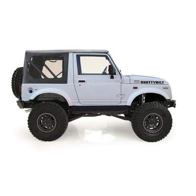 Smittybilt Replacement Soft Top with Clear Windows and No Upper Doors (Black Denim) - 98715