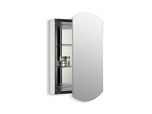 Archer® 20" W x 31" H Aluminum Single-Door Medicine cabinet, Beveled edges