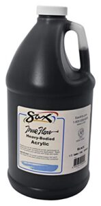 sax true flow heavy body acrylic paint, 1/2 gallon, mars black – 439298