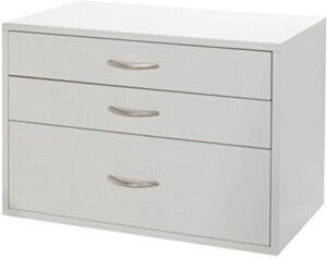 organized living freedomrail 3 drawer obox – white