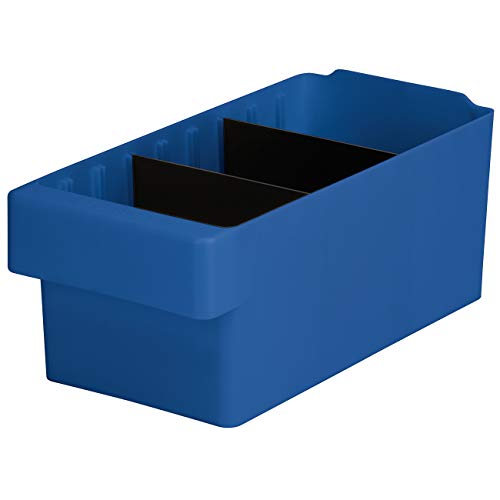 Akro-Mils 31162 AkroDrawer Stackable Plastic Storage Drawer Storage Bin, (11-5/8-Inch x 5-9/16-Inch x 4-5/8-Inch), Blue, (6-Pack)