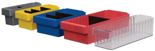 Akro-Mils 31162 AkroDrawer Stackable Plastic Storage Drawer Storage Bin, (11-5/8-Inch x 5-9/16-Inch x 4-5/8-Inch), Blue, (6-Pack)