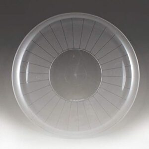 maryland plastics catering tray- 18″ | clear | round | 1 pc.