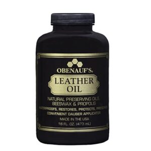 obenauf’s leather conditioner – leather oil – restore and protect leather boots, jackets, purses as well as car leather, leather furniture and much more – made in the usa (16oz with applicator)