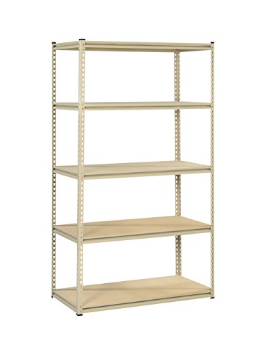 Tennsco Corporation Industrial Grade Stur-D-Stor Shelving Package, 5 Shelves, 36" Width x 18" Length x 72" Height, Sand