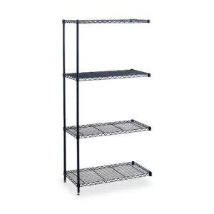 safco products 5292bl industrial wire shelving add-on unit 48″ w x 18″ d x 72″ h (starter unit and extra shelf pack sold separately), black