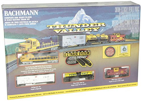 Bachmann Trains - Thunder Valley Ready To Run Electric Train Set - N Scale Multi ,Medium