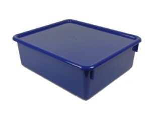 romanoff, blue double stowaway tray with lid