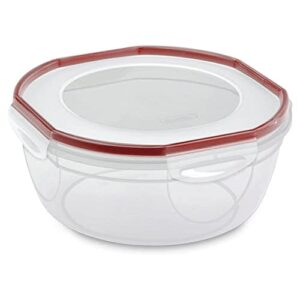 sterilite rocket red ultra seal latching bowl, 4.7 quart