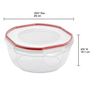 Sterilite Rocket Red Ultra Seal Latching Bowl, 4.7 Quart