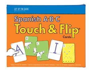 learning without tears spanish a-b-c touch & flip sensory cards- get set for school series- pre-k and transitional kindergarten manipulative- tracing, counting, sequencing, math skills – school & home