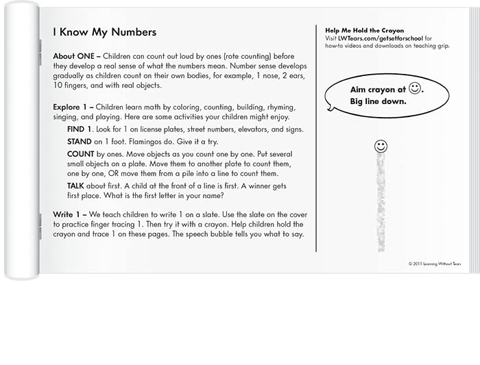 Learning Without Tears Spanish I Know My Numbers- Get Set for School Series, Pre-K, Math, Counting, Number Concepts, Recognition, Formation- Centers, Whole-Class, and Individual- for School or Home