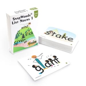 SnapWords® Nouns List 1 Teaching Cards - Sight Words Flash Cards