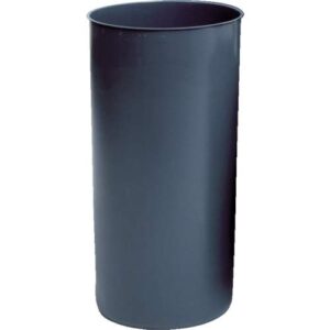 rubbermaid 3550 gra 12-1/8 gallon capacity, 12″ diameter x 27-1/4″ height, gray color, lldpe round rigid liner