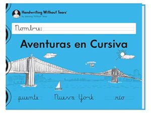learning without tears aventuras en cursiva (student edition, spanish)- handwriting without tears- grade 2, cursive, letters, words, sentence practice, numbers, coloring- for school and home use