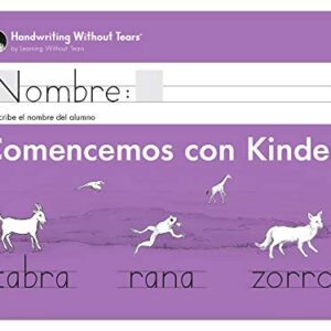 Learning Without Tears Comencemos con Kinder (Spanish)- Handwriting Without Tears- Trans K, Shapes, Letters, Numbers, Coloring- School and Home use