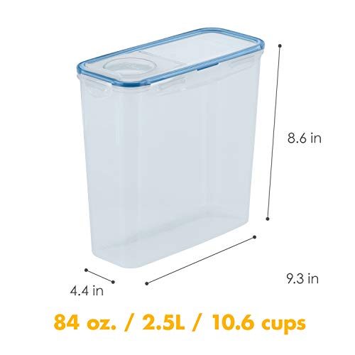 LocknLock Easy Essentials Food Storage with Flip Lid/Airtight container, BPA Free, 14.3-Cup, Clear