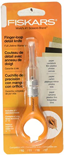 Fiskars 163050-1001 Fingertip Craft Knife, 7 Inch, Orange