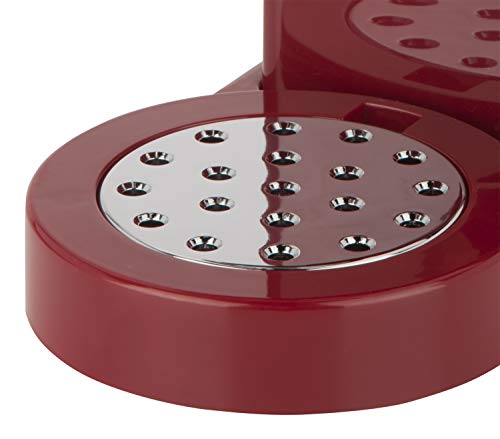 Zevro /GAT103 Indispensable Dry Food Dispenser, Single Control, Red/Chrome